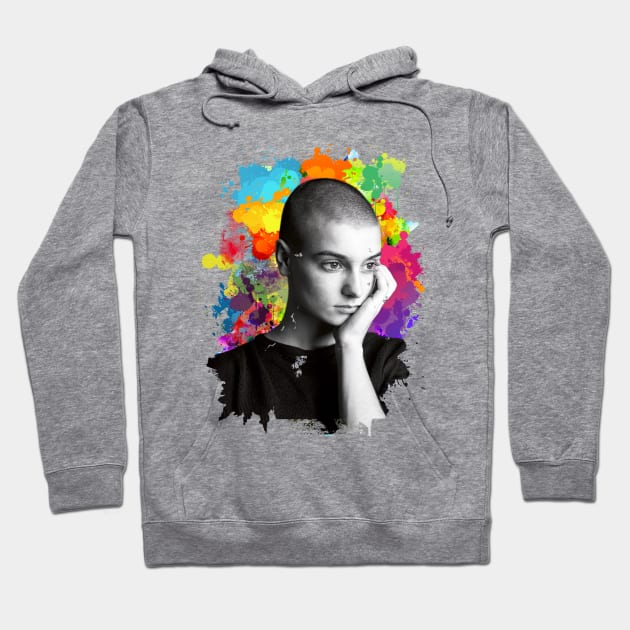 Sinéad O'Connor - Splash Color Fun Design Hoodie by sgregory project